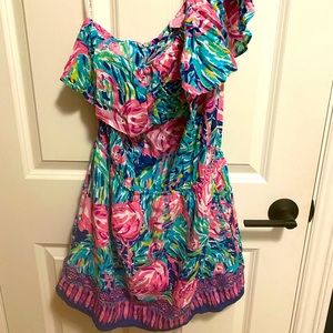 Lilly Pulitzer one shoulder romper - size medium